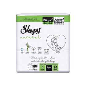   Sleepy Natural Ultra Sensitive Bambusz pelenka Junior 5 (11-18)(24db)