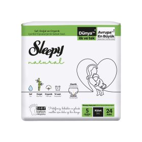   Sleepy Natural Ultra Sensitive Bambusz bugyipelenka Junior 5 (11-18)(24db)
