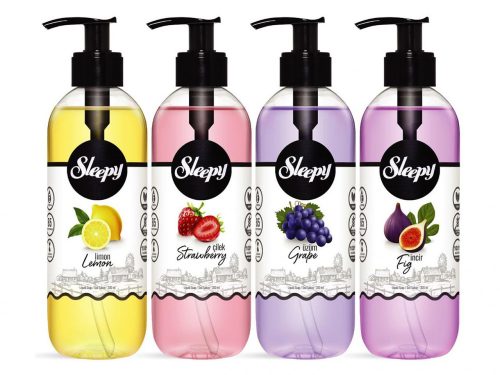 Sleepy Pumpás folyékony szappan 4x300ml - Gyümölcs Mix (szőlő, füge, citrom, eper)