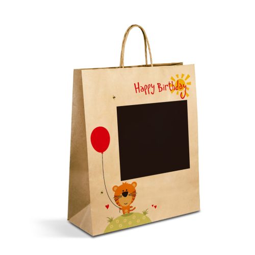 Ajándéktasak papír dekorálható Happy Birthday 265 x 127 x 330mm