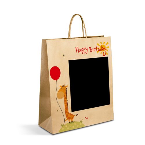 Ajándéktasak papír dekorálható Happy Birthday 265 x 127 x 330mm