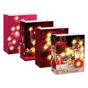 Ajándéktasak papír 10 melegfehér LED - 265x127x330mm