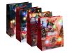 Ajándéktasak papír Karácsonyi 10 színes LED - 265x127x330mm