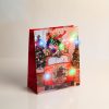 Ajándéktasak papír Karácsonyi 10 színes LED - 265x127x330mm