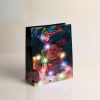 Ajándéktasak papír Karácsonyi 10 színes LED - 265x127x330mm