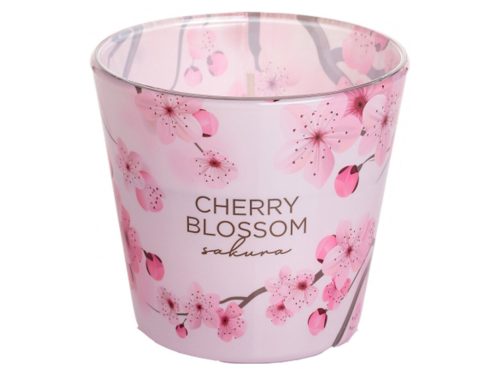 Bartek illatgyertya üvegpohárban Cseresznyevirág - Sakura Pink