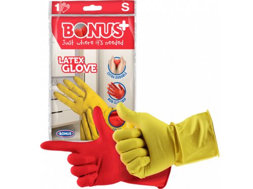 Bonus háztartási latex gumikesztyű - S