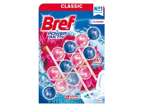 Bref Power Aktiv WC frissítő 3X50g - Virág