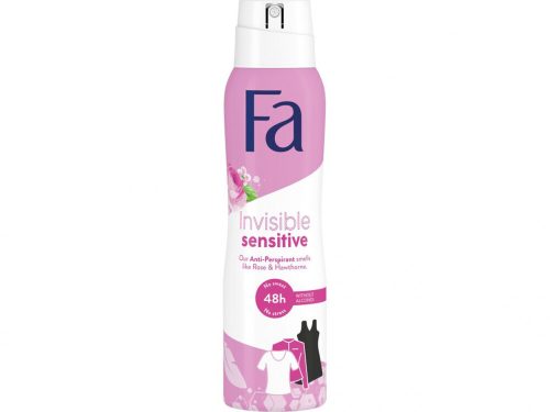Fa női deo SPRAY 150ml - Invisible sensitive - Rózsa és Galagonya