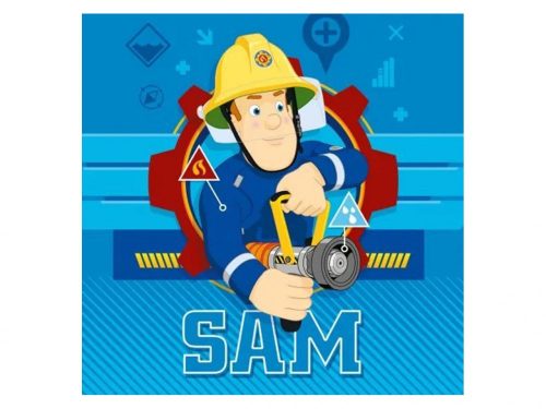 Sam a tűzoltó Mágikus törölköző 30x30 cm - Sam - Kék