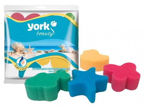 York Beauty Fürdőszivacs - Figurás - 4db