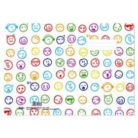   PD nejlon füzetborító bújtatós, papírbetéttel A/5 – Smiley