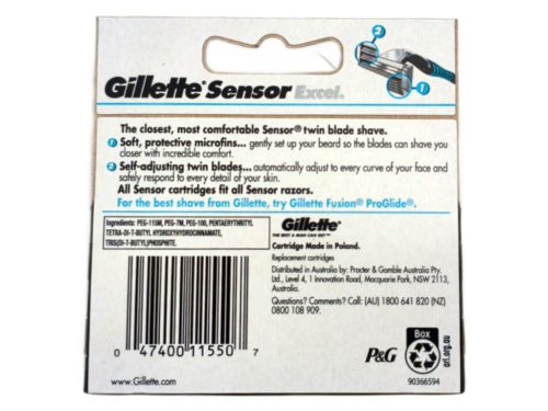 Gillette Sensor Excel borotvabetét 5db cserefej (Eredeti)