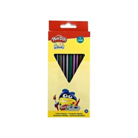   Play-Doh Art Metallic, háromszögletű színes ceruza 12 db-os