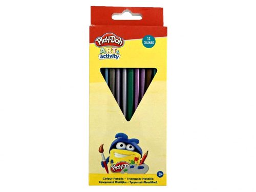 Play-Doh háromszögletű színes ceruza 12 db-os - Metallic