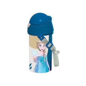   Disney Jégvarázs Together We Lead műanyag szívószálas kulacs akasztóval 500 ml