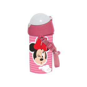   Disney Minnie Wink műanyag szívószálas kulacs akasztóval 500 ml