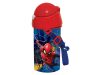 Pókember Dark műanyag szívószálas kulacs akasztóval 500 ml