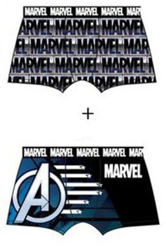 Bosszúállók Captain America Blue férfi boxeralsó 2 darab/csomag L