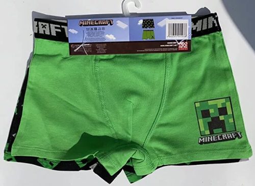 Minecraft Green gyerek boxeralsó 2 darab/csomag 10 év / 140 cm