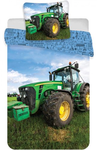 Traktor Green gyerek, ovis ágyneműhuzat 100×140cm, 40×45 cm