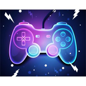 Gamer Neon polár takaró 100x140cm