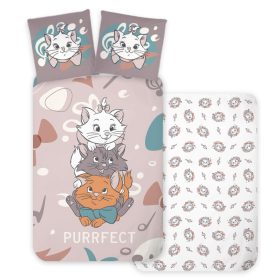   Disney Marie Purrfect gyerek, ovis ágyneműhuzat 100×135 cm, 40×60 cm