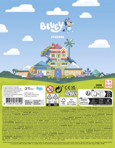 Bluey Play matrica szett