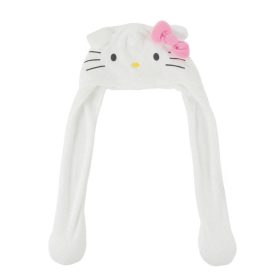 Hello Kitty White gyerek sapka mozgatható fülekkel