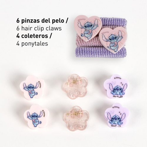 Disney Lilo és Stitch, A csillagkutya Alien Heart hajcsat, hajgumi szett dobozban