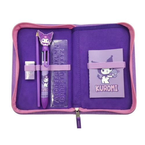 Hello Kitty Kuromi Purple plüss tolltartó töltött 2 emeletes