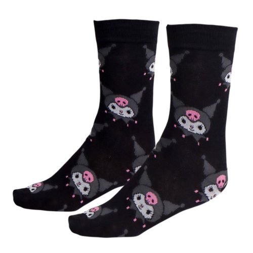 Hello Kitty Kuromi Black felnőtt hosszú szárú zokni 36/43