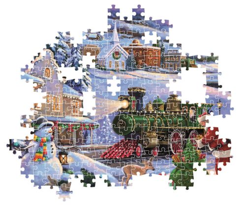 Karácsonyi Train 500 db-os Compact puzzle Clementoni