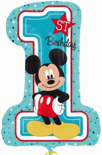 Mickey Első születésnap fólia lufi 71 cm