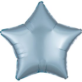 Kék Silk Lustre Pastel csillag fólia lufi 48 cm