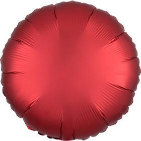 Piros Dark Red kör fólia lufi 43 cm