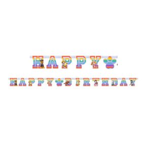 Mancs Őrjárat Color Paws Happy Birthday felirat 180 cm