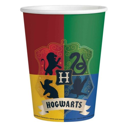 Harry Potter Houses papír pohár 8 db-os 250 ml