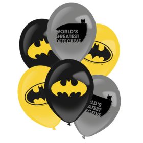 Batman City léggömb, lufi 6 db-os 11 inch (27,5 cm)