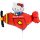 Hello Kitty Airplane Red mini fólia lufi 35 cm (WP)