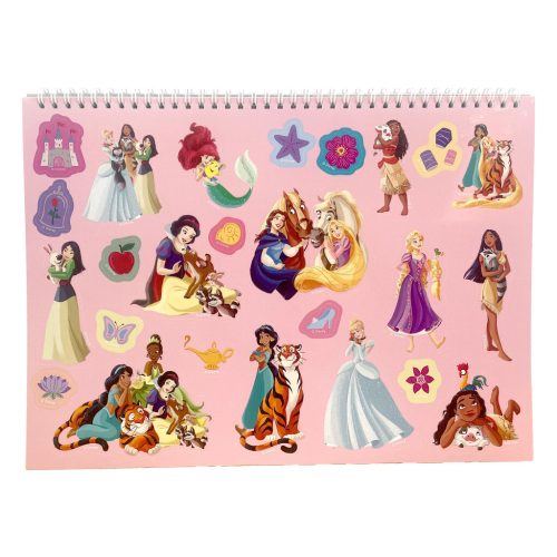 Disney Hercegnők Life A/4 spirál vázlatfüzet 40 lapos matricával
