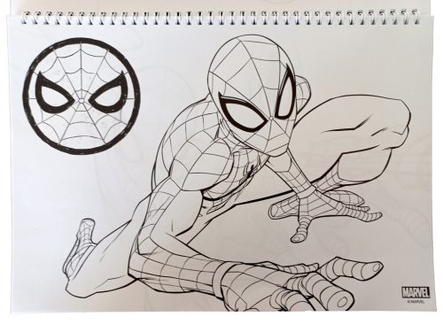 Pókember World of Webs A/4 spirál vázlatfüzet 40 lapos matricával