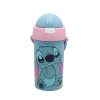 Disney Lilo és Stitch, A csillagkutya Alien 626 műanyag szívószálas kulacs akasztóval 500 ml