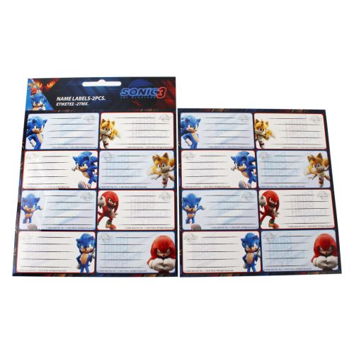 Sonic a sündisznó Hype Man füzetcímke 16 db-os