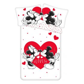   Disney Mickey, Minnie Love ágyneműhuzat 140×200cm, 70×90 cm