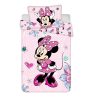 Disney Minnie Flowers gyerek, ovis ágyneműhuzat 100×135cm, 40×60 cm