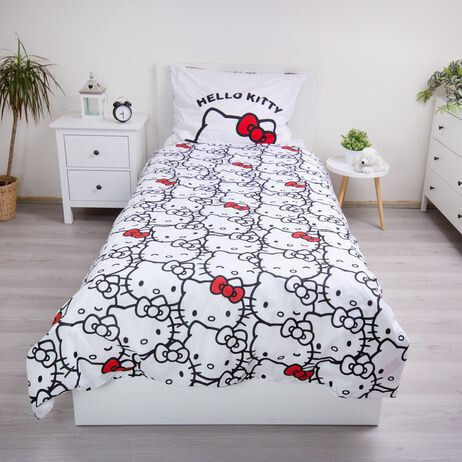 Hello Kitty White ágyneműhuzat 140×200cm, 70×90 cm