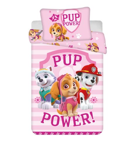Mancs Őrjárat Pup Power gyerek, ovis ágyneműhuzat 100×135cm, 40×60 cm