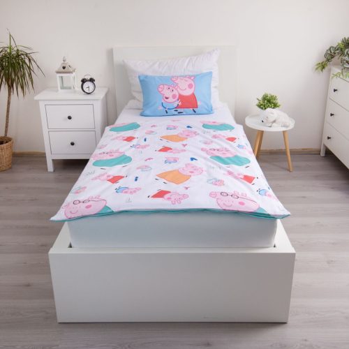 Peppa malac Big Pig Family gyerek, ovis ágyneműhuzat 100×135cm, 40×60 cm