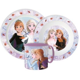   Disney Jégvarázs Autumn Leaves étkészlet, micro műanyag szett bögrével 265 ml